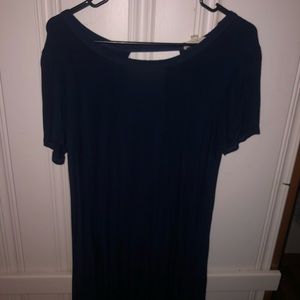 Simple Navy Blue Tshirt Dress